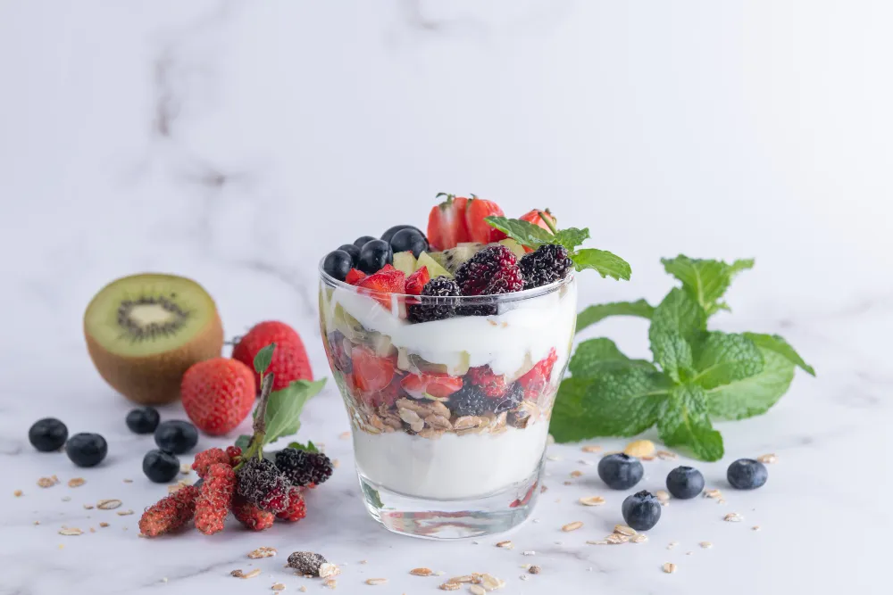 fruits yogurt
