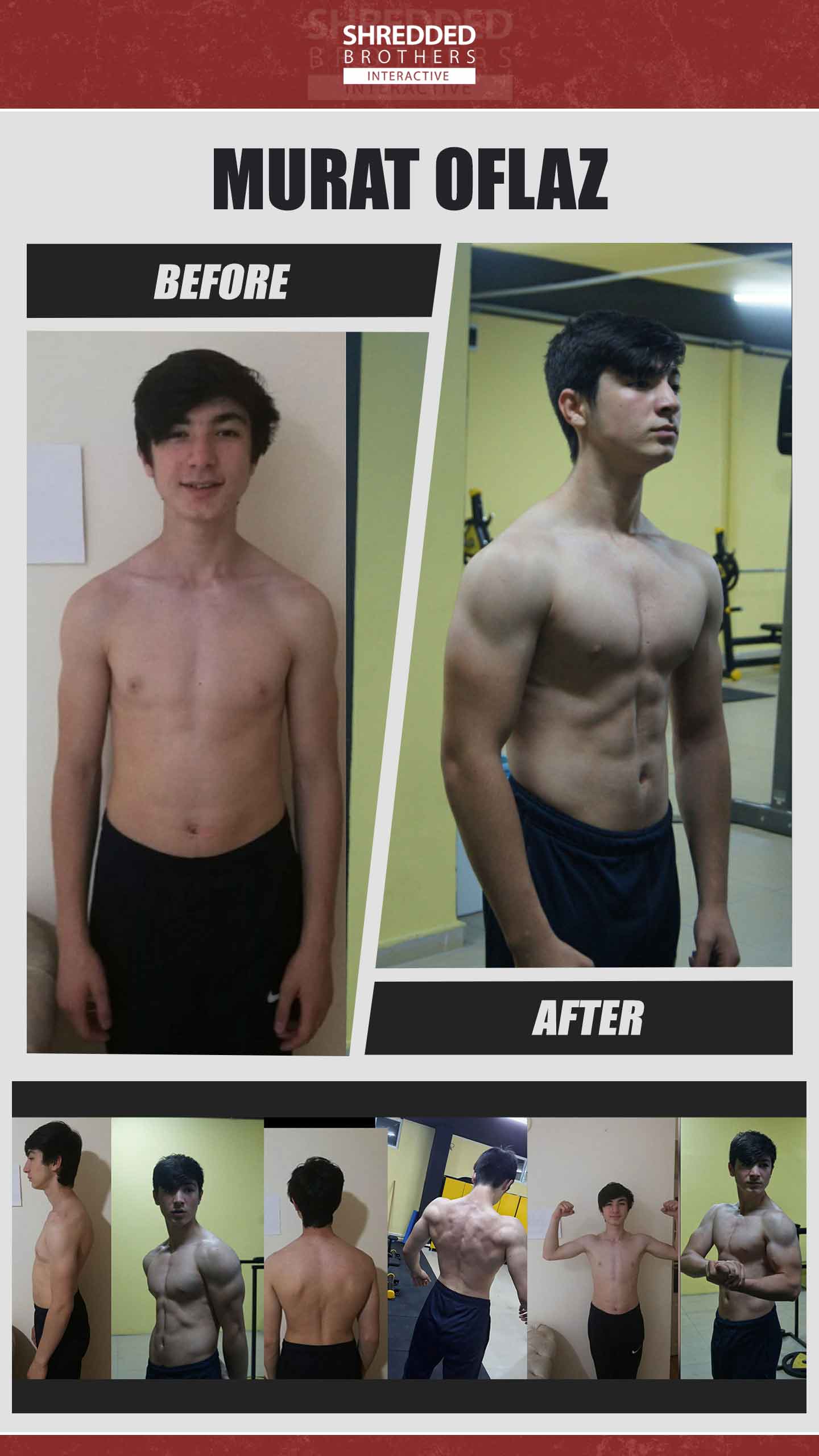 Before and after body transformation of an Idmanify member